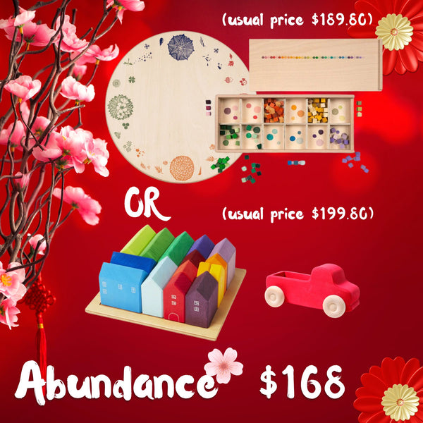 BUNDLE CNY Happiness 168 - GRIMM'S small house Hand painted + Large Truck Red (Usual Price: $199.80)