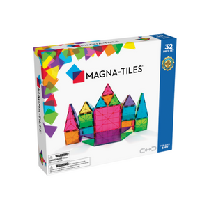 MAGNA-TILES Classic Clear Colors 32 Piece Set