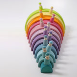 GRIMM'S 12 Piece Rainbow Large Pastel / Tunnel - playhao - Toy Shop Singapore