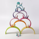 GRIMM'S 12 Piece Rainbow Large Pastel / Tunnel - playhao - Toy Shop Singapore