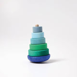 GRIMM'S wobbly stacking tower, blue-green - playhao - Toy Shop Singapore