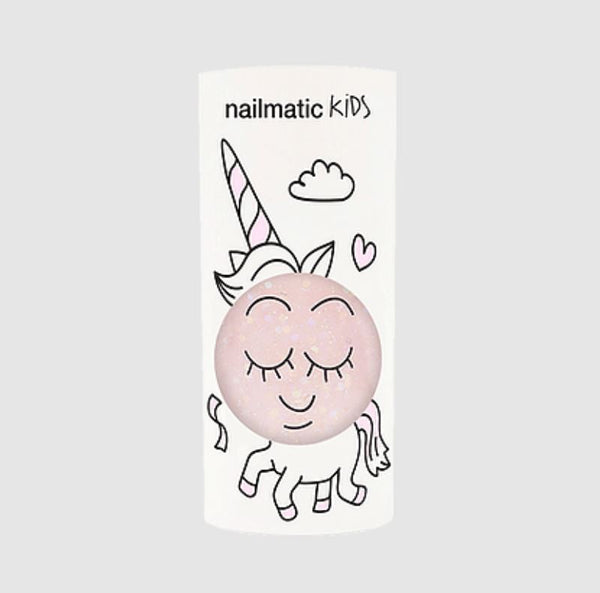 *** OBSOLETE *** NAILMATIC KIDS - Nail Polish - Polly - Clear Pink Glitter - playhao - Toy Shop Singapore